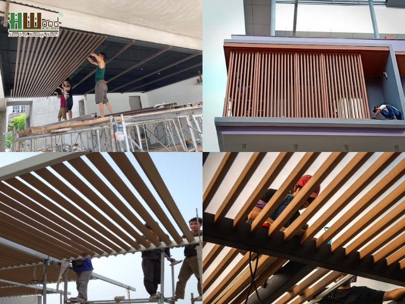 Quy trình thi công lam gỗ nhựa ngoài trời đúng kỹ thuật
