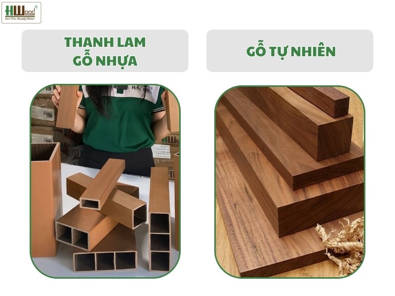 So sánh độ bền thanh nhựa ngoài trời với gỗ tự nhiên