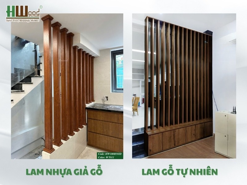 So sánh ưu điểm lam nhựa giả gỗ với vật liệu gỗ tự nhiên