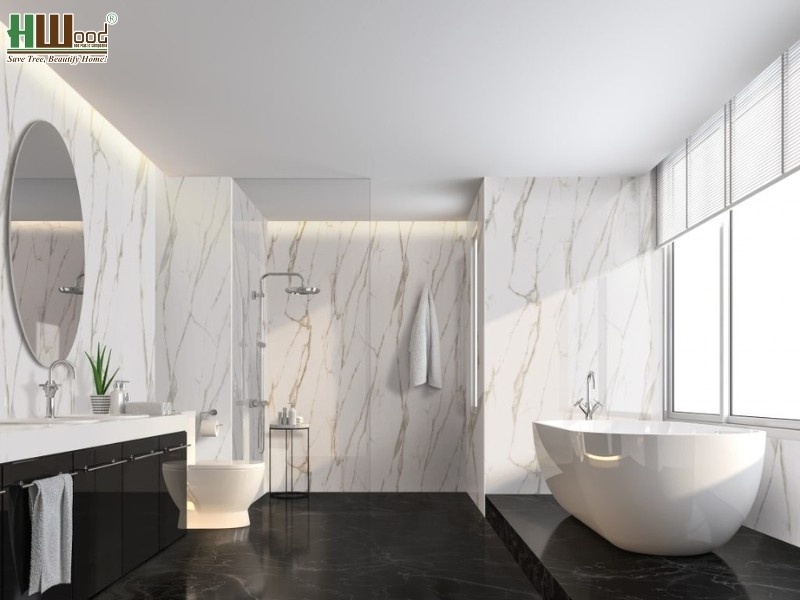 Ứng dụng PVC vân đá cho nhà tắm