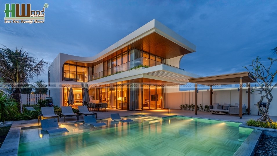 Biệt thự nghỉ dưỡng hồ bơi về đêm Ixora Hồ Tràm