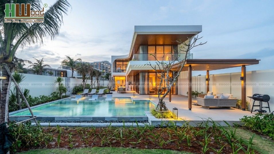 Cabana hồ bơi biệt thự nghỉ dưỡng Ixora Hồ Tràm