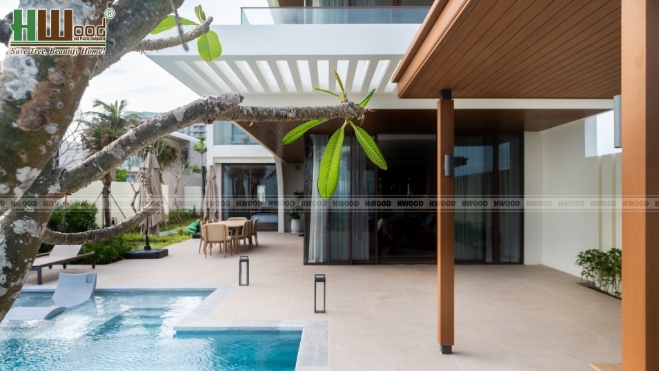 Góc cabana hồ bơi không gian mở Ixora Hồ Tràm