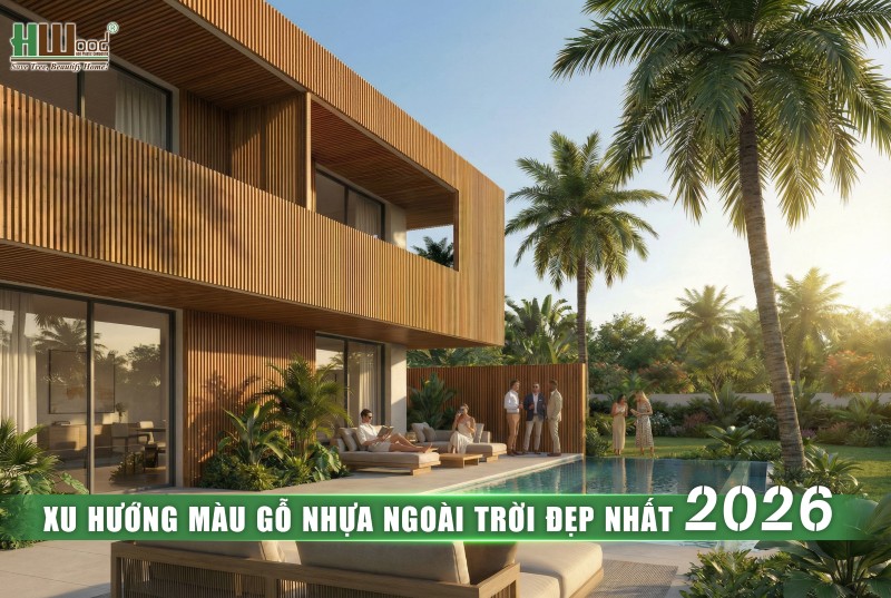 Xu hướng màu gỗ nhựa ngoài trời 2026