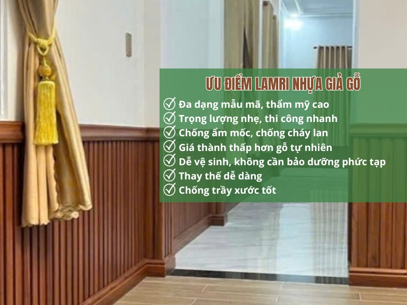 Ưu điểm vượt trội Lamri nhựa giả gỗ