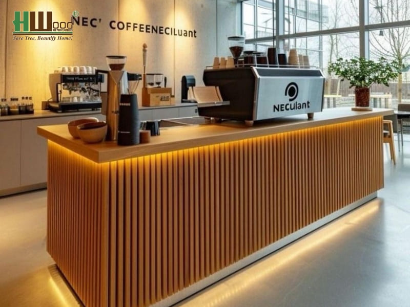 Lam sóng nhựa giúp quầy bar thêm độc đáo với hiệu ứng 3D sinh động