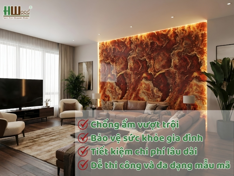 5 lợi ích vượt trội khi sử dụng tấm ốp tường thay vì sơn truyền thống