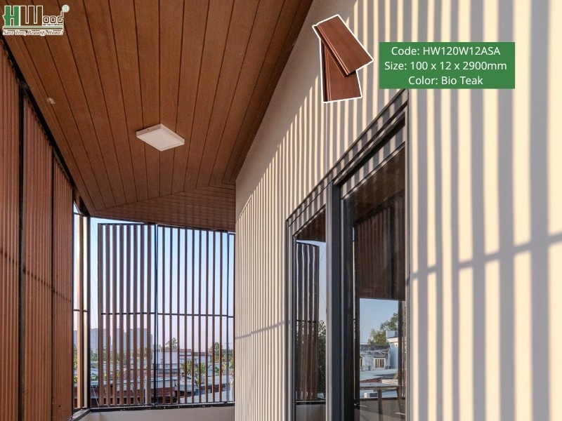 Tấm ốp ngoài trời ốp trần mái hiên — bền chắc, tạo bóng đổ thẩm mỹ tinh tế