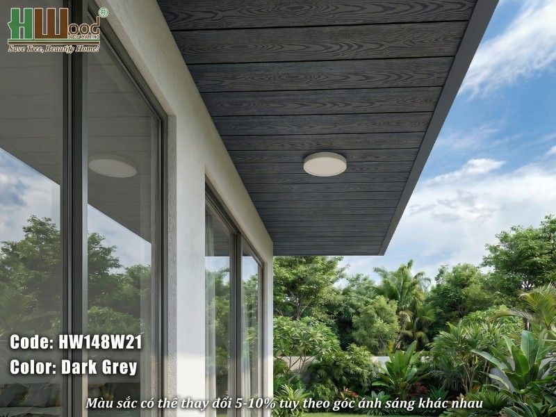 Ứng dụng tấm ốp HWOOD cho mái hiên