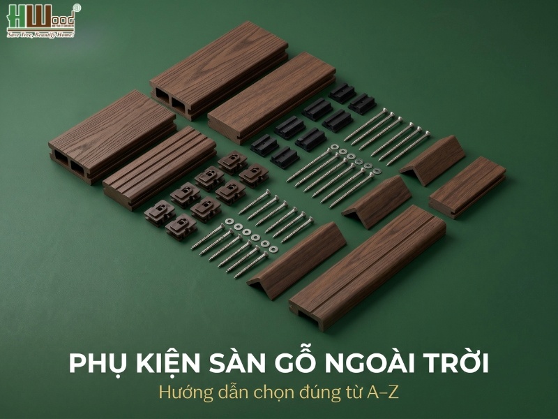 Bộ phụ kiện sàn gỗ ngoài trời đầy đủ cho công trình chuẩn kỹ thuật