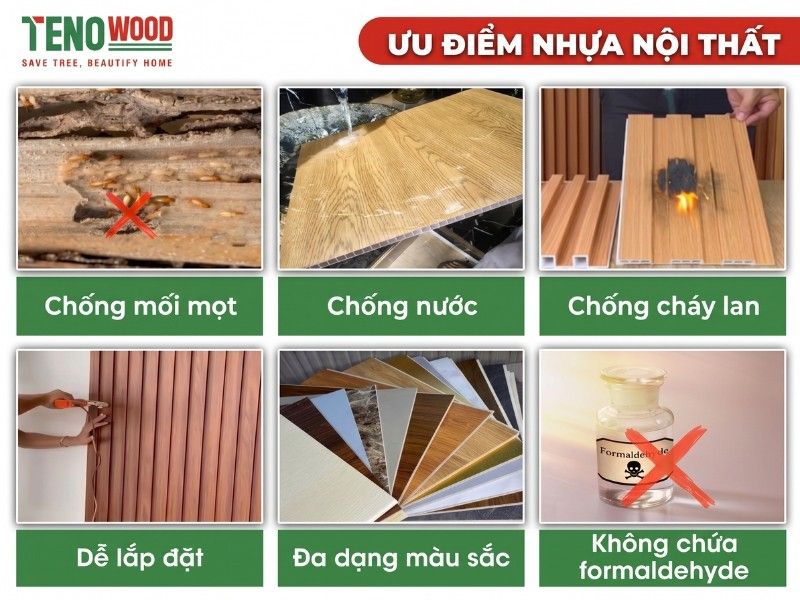 Ưu điểm lam hộp nhựa nội thất chống mối mọt chống nước chống cháy lan